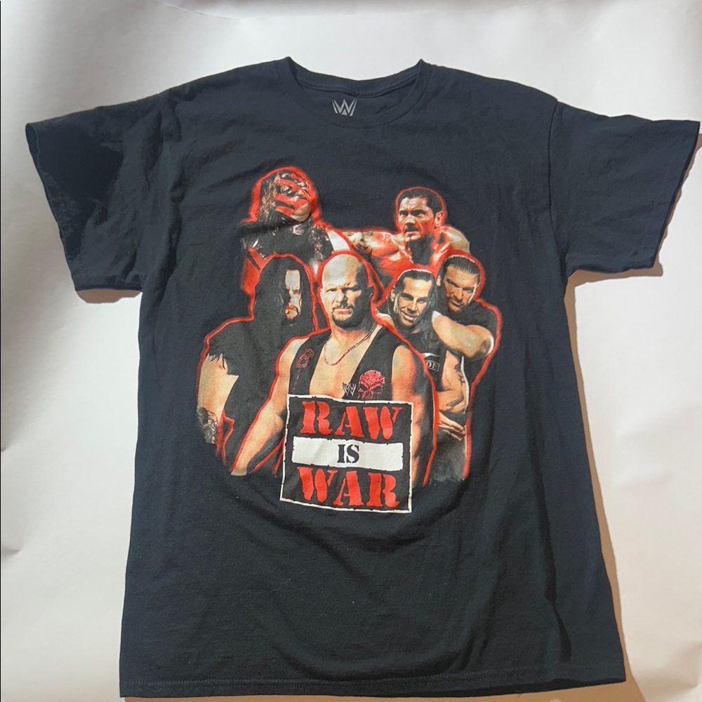 WWE Black and Red 'Raw is War' Graphic Tee
